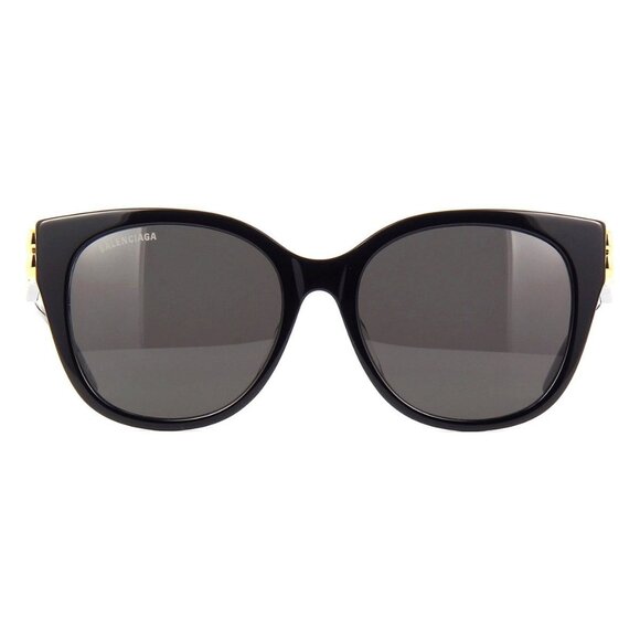 New BALENCIAGA Black Round BB0103SA 001 Sunglasses Women - Picture 2 of 4